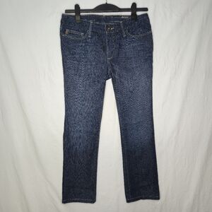 Eddie Bauer Ladies Modern Slim Straight Specialty Dyed Blue Jeans Size 6S